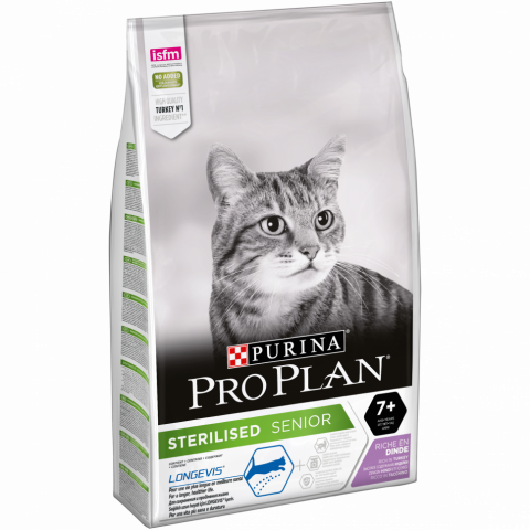 Pro Plan Cat Senior 7+ Sterilised сухой корм для стерилизованных кошек старше 7 лет с индейкой - 10 кг