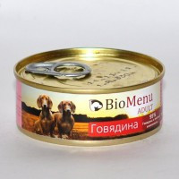 BioMenu Adult Beef (Консервы для собак Говядина 95%-мясо), 410г
