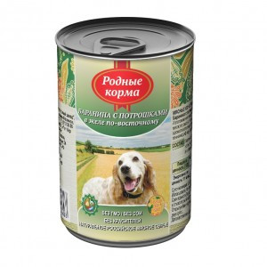 М Родные корма Баранина с потрошками в желе - по восточному (Консервы для собак), 410 г