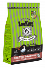 ZooRing Sterilized CAT DUCK&Lingonberry (Утка с брусникой), 1,5 кг