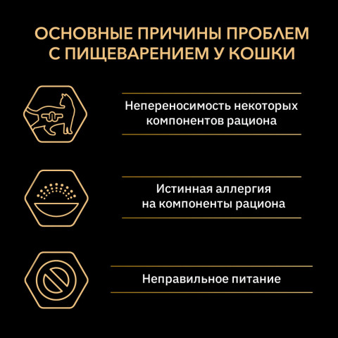 Pro Plan влажный корм для взрослых кошек с чувствительным пищеварением или особыми предпочтениями в еде, микс с индейкой, ягненком, океанической рыбой в соусе, в паучах - 85 г х 40 шт