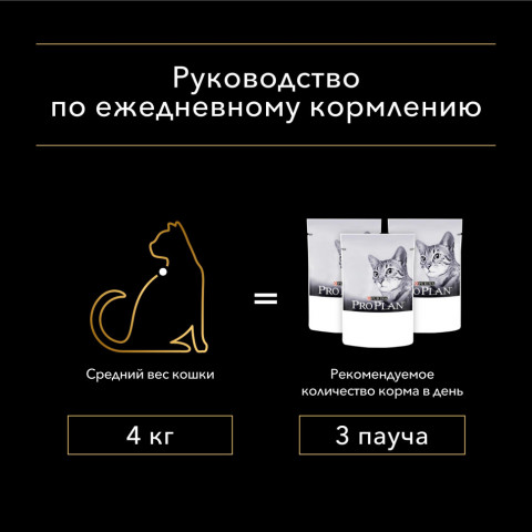 Pro Plan влажный корм для взрослых кошек с чувствительным пищеварением или особыми предпочтениями в еде, микс с индейкой, ягненком, океанической рыбой в соусе, в паучах - 85 г х 40 шт