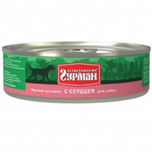 Четвероногий Гурман Мясное ассорти с сердцем (Консервы для собак), 340 г
