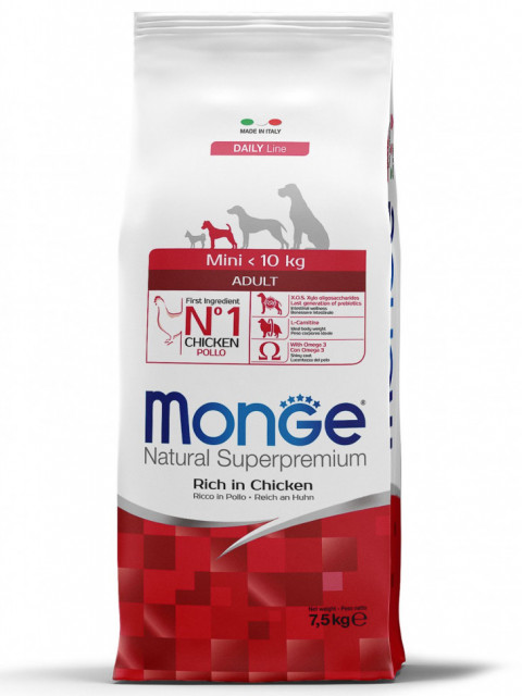 Monge Dog Mini сухой корм для взрослых собак мелких пород 7,5 кг