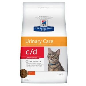 Сухой диетический корм для кошек Hills Prescription Diet c/d Multicare Urinary Stress при профилактике цистита и мочекаменной болезни (мкб), в том числе вызванные стрессом, с курицей - 400 г