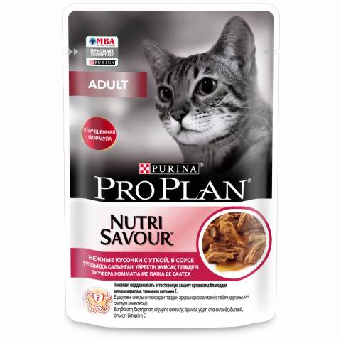 Pro Plan Adult паучи для взрослых кошек с уткой - 85 г х 26 шт