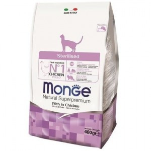 Monge Cat Sterilized сухой корм для стерилизованных кошек с курицей 400 г