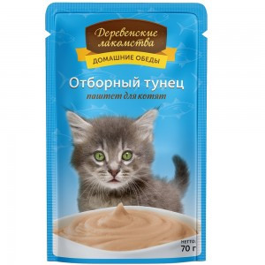 M Деревенские лакомства Отборный тунец (Паштет для котят), 70 г x 12 шт