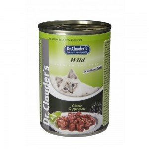 DrClauders Дичь (Консервы для кошек, кусочки в соусе с дичью), 415 г