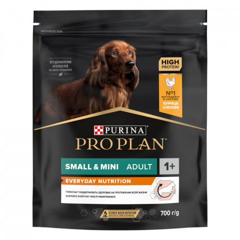 Purina Pro Plan Small & Mini сухой корм для взрослых собак миниатюрных и мелких пород с курицей и рисом - 700 г