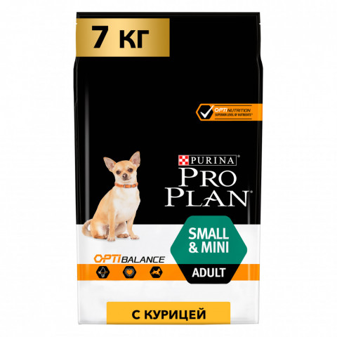 Purina Pro Plan Small & Mini сухой корм для взрослых собак миниатюрных и мелких пород с курицей и рисом - 7 кг