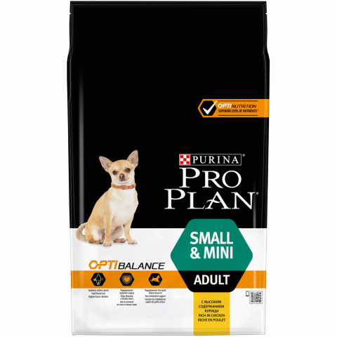 Purina Pro Plan Small & Mini сухой корм для взрослых собак миниатюрных и мелких пород с курицей и рисом - 7 кг