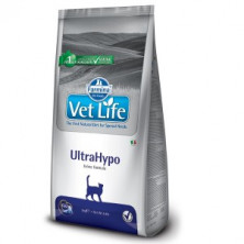 Farmina Vet Life Cat Ultrahypo сухой корм для взрослых кошек при пищевой аллергии - 400 г