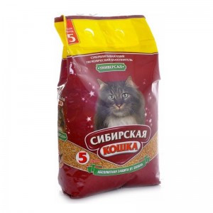 Наполнитель Сибирская Кошка Универсал (Наполнитель для кошек впитывающий) 5л х 4шт