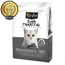 Kit Cat Zeolite Charcoal Frangrance Free цеолитовый комкующийся наполнитель, 4 кг