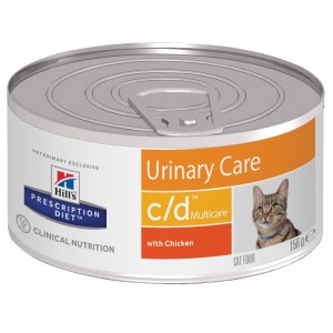 MRM  Hill's Prescription Diet c/d Multicare Urinary Care (Консервы для кошек диета для поддержания здоровья мочевыводящих путей с курицей), 156 г
