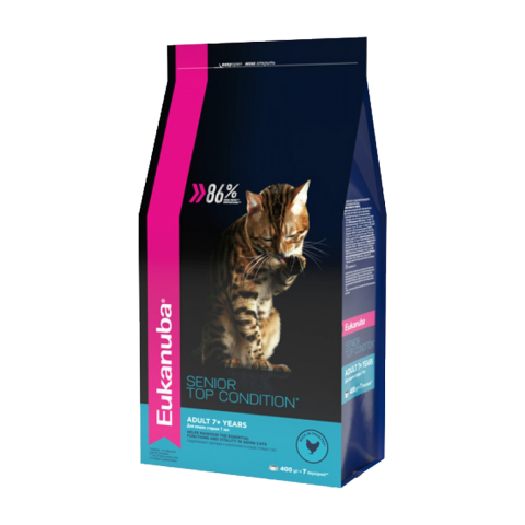 Сухой корм Eukanuba Cat Senior для пожилых кошек с домашней птицей - 2 кг