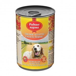 М Родные корма Мясное ассорти в желе - по боярски (Консервы для собак), 410 г