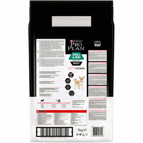 Сухой корм Pro Plan Adult Small&Mini Sensitive Skin для собак мелких пород с чувствительной кожей с лососем и рисом - 7 кг
