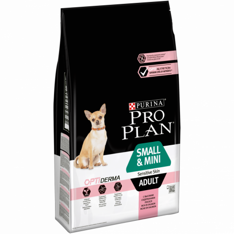 Сухой корм Pro Plan Adult Small&Mini Sensitive Skin для собак мелких пород с чувствительной кожей с лососем и рисом - 7 кг