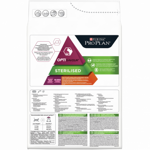 Pro Plan Cat Adult Sterilised сухой корм для стерилизованных кошек с уткой и печенью - 3 кг