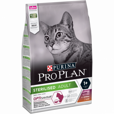 Pro Plan Cat Adult Sterilised сухой корм для стерилизованных кошек с уткой и печенью - 3 кг