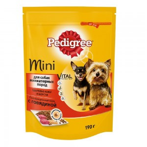 Pedigree Mini Vital (Сухой корм для миниатюрных пород с Говядиной) 1,2кг