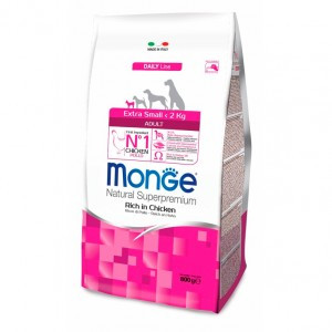 Monge Dog Extra Small сухой корм для взрослых собак миниатюрных пород с курицей 800 г