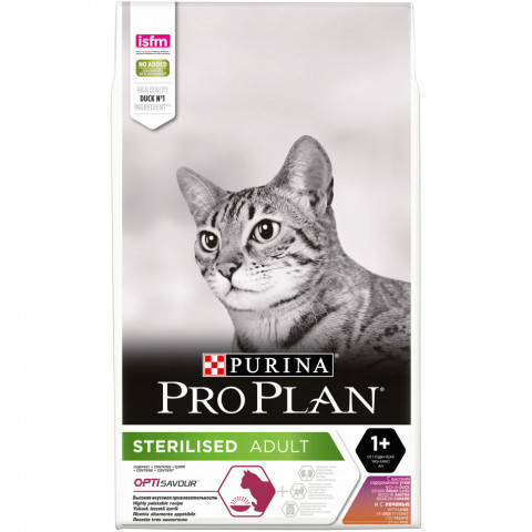 Pro Plan Cat Adult Sterilised сухой корм для стерилизованных кошек с уткой и печенью - 10 кг