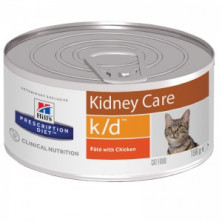 Hill's Prescription Diet k/d Kidney Care (Консервы для кошек диета для поддержания здоровья почек с курицей), 156 г