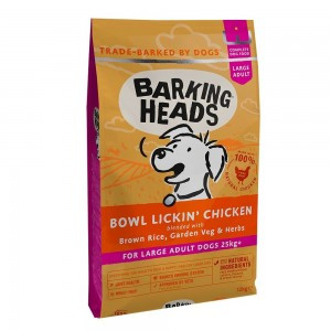 Barking Heads Bowl Lickin Chicken Large Breed (Сухой корм для собак крупных пород, с курицей и рисом, до последнего кусочка), 12 кг