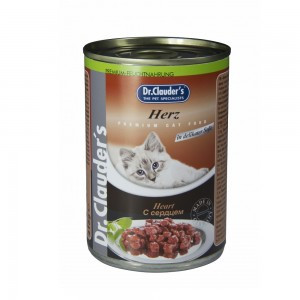 DrClauders Сердце (Консервы для кошек, кусочки в соусе с сердцем), 415г