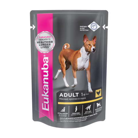 Eukanuba Adult All Breed Chicken Консервы для взрослых собак всех пород с курицей (Пауч)