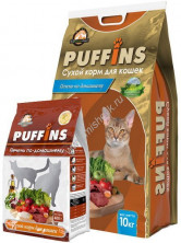 Puffins Печень по-домашнему (Сухой корм для взрослых кошек), 10 кг