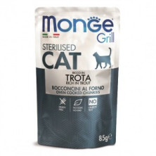 V Monge Grill Buste Sterilized Trota (Паучи для стерилизованных кошек с итальянской форелью), 85г х 28шт