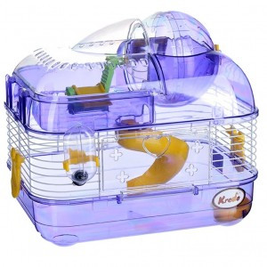 АКЦИЯ IR Kredo Клетка для хомяка со счетчиком средняя (цвета в ассортименте), 33,5х25х28см