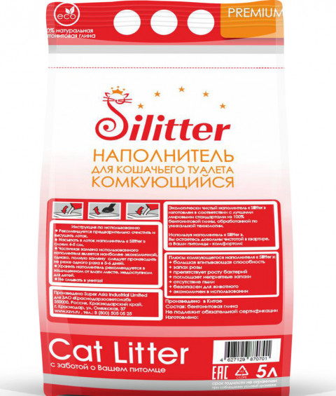 Наполнитель Cat Litter Silitter роза, 5 л 