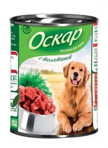 Оскар (Консервы для собак с Телятиной) 750г