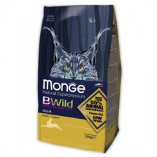 Monge Cat BWild PFB Low Grain сухой низкозерновой корм для взрослых кошек с мясом зайца 10 кг