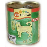 VitAnimals консервы для собак Говядина с сердцем 750г х 9шт
