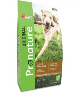 Pronature Original сухой корм для взрослых собак крупных пород с курицей и овсом - 15 кг