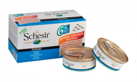 Schesir Cat Adult влажный корм для взрослых кошек с тунцом в консервах - 50 г