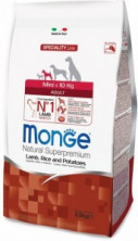 Monge Dog Speciality Mini сухой корм для взрослых собак мелких пород с ягненком, рисом и картофелем 800 г