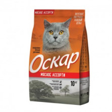 Оскар Мясное ассорти (Сухой корм для взрослых кошек, с нормальной физической активностью), 10 кг