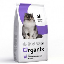 P Organix Adult cat Sterilized (Корм для стерилизованных кошек с курицей), 18кг