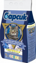 Барсик Кристалл (Наполнитель для кошек антибактериальный с силикагелем), 4,54л х 3шт