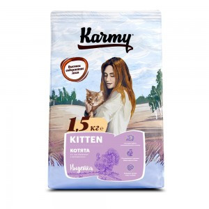 Karmy Kitten Turkey (Сухой корм для котят, беременных и кормящих кошек с индейкой), 400 г