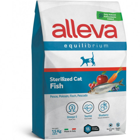 Alleva Equilibrium Sterilized Fish сухой корм для стерилизованных кошек рыба - 1,5 кг
