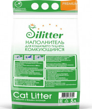 Наполнитель комкующийся Cat Litter Silitter яблоко, 5 л