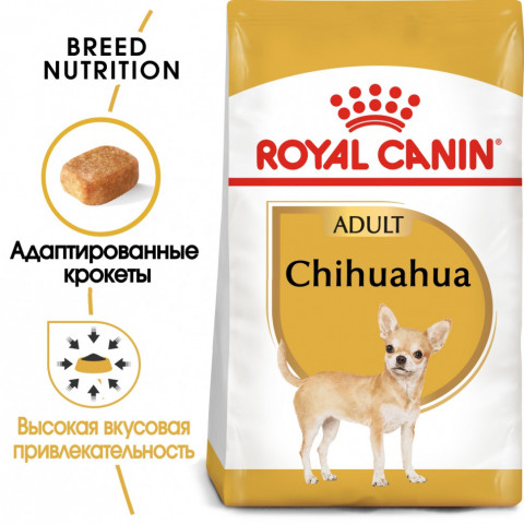 Royal Canin Chihuahua Adult сухой корм для собак породы чихуахуа в возрасте 8 месяцев - 1,5 кг